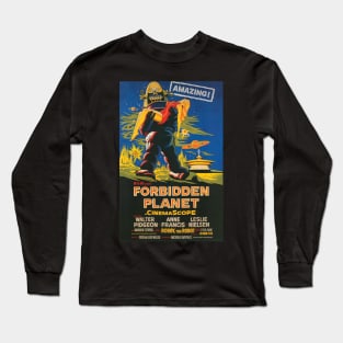 Classic Science Fiction Movie Poster - Forbidden Planet Long Sleeve T-Shirt